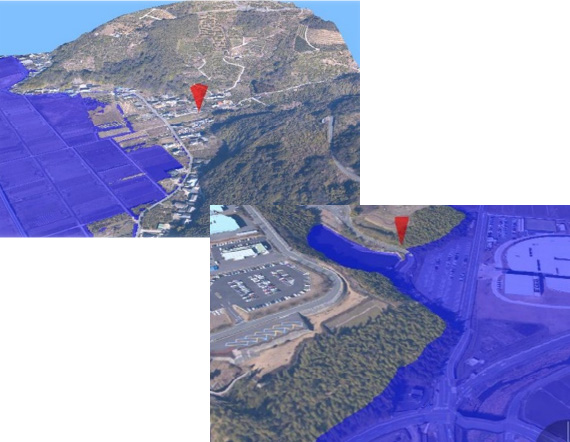 ICT・情報システム 3D浸水シミュレーション 興和測量設計
